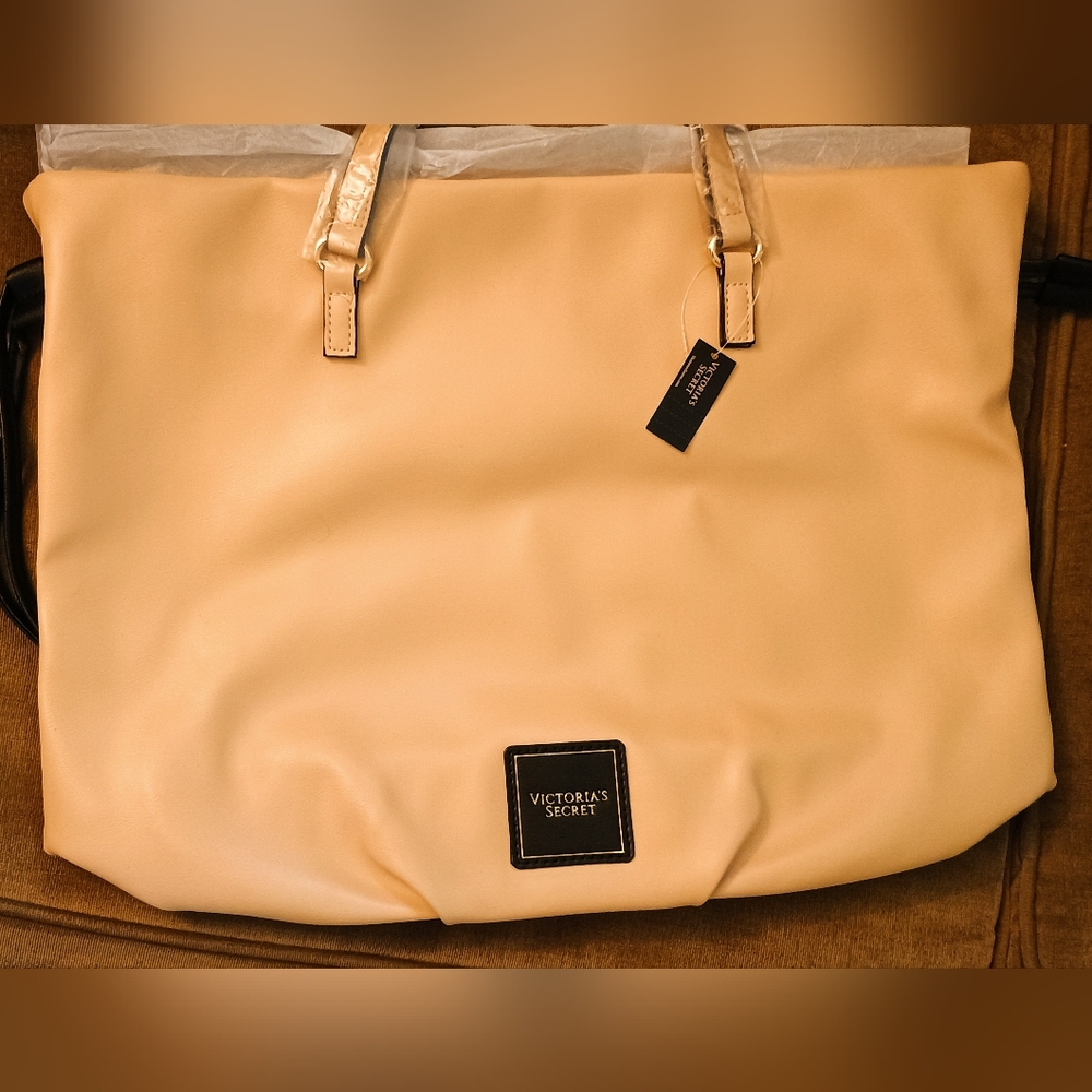 Faux leather tote bag. Victoria's secret.